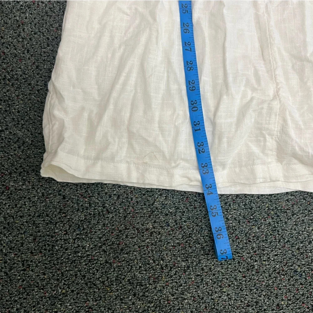 OLD NAVY Off-White Cream Flutter Lace Sleeve Swing Mini Midi Dress Open-Back M - Picture 13 of 16